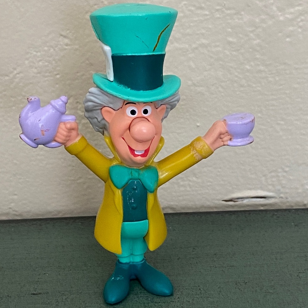 Mad Hatter, Alice in Wonderland toy figurine character. Plastic.